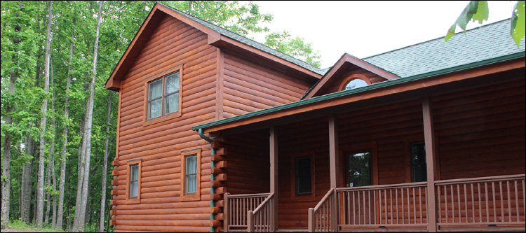 Log Home Staining in Kent, Ohio