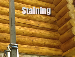  Portage County, Ohio Log Home Staining